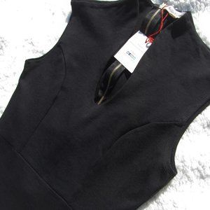 NWT RollaCoster Black Midi Bodycon Dress Size M